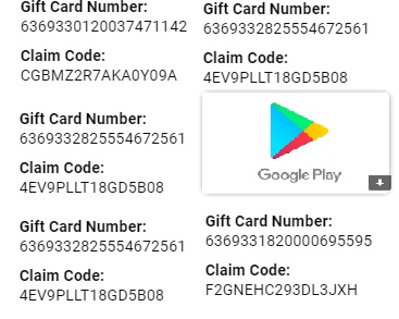 Free Google Play Redeem Codes