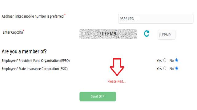 OTP Verification error e-shrama portal