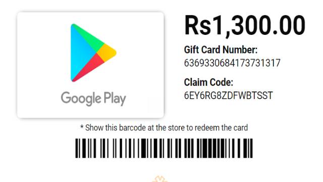 free gift card codes google play